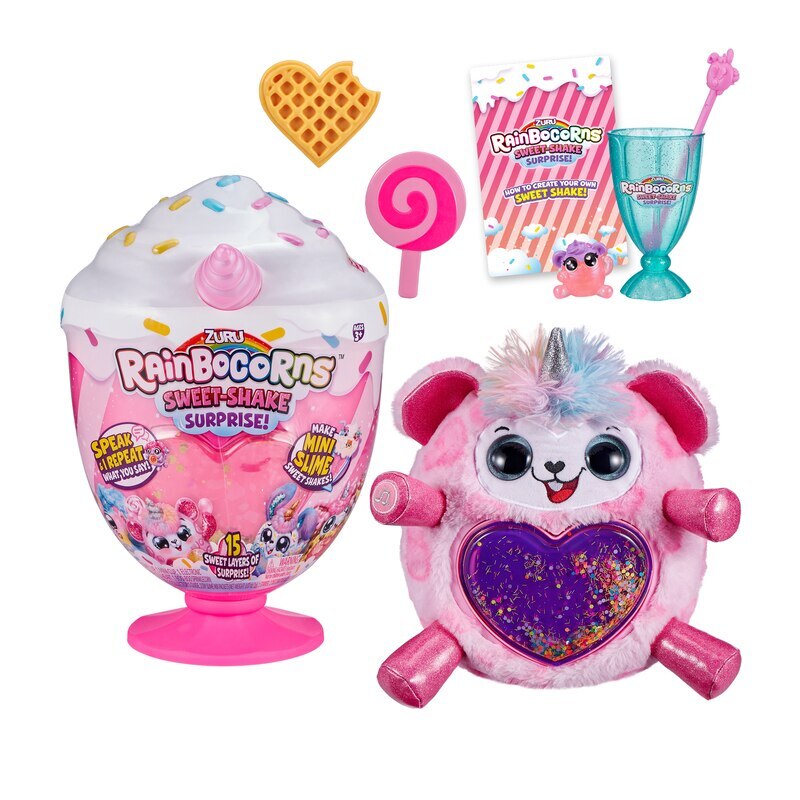 Peluche Rainbocorn Electrónico Sorpresa Línea Sweet Shake