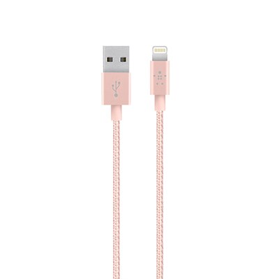 Belkin Cable Premium Metallic Lightning 4 Ft Rose Dorado