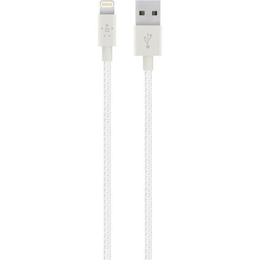 Cable Belkin Lightning Mixit Metallic Sync Charge 1.20 Mts - Blanco