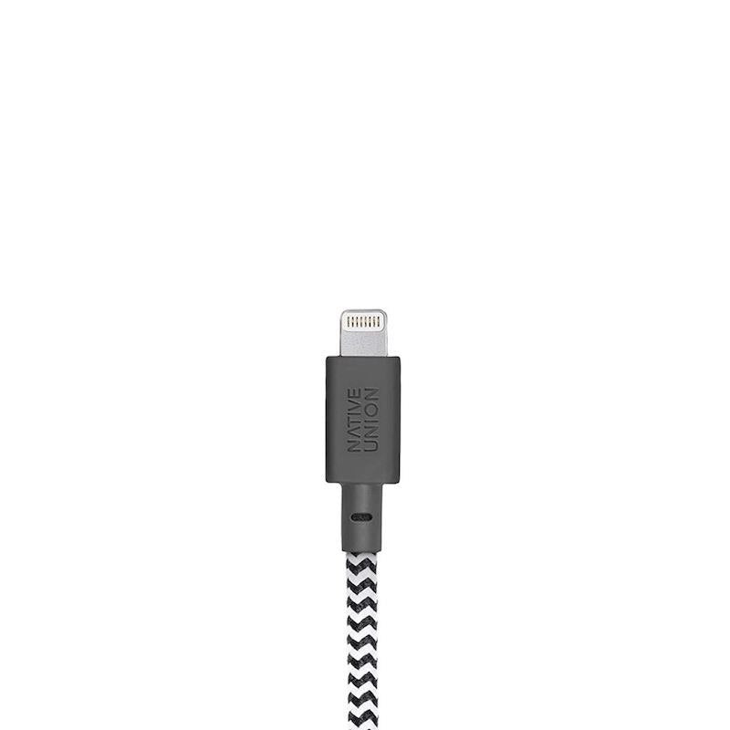 Cable Trenzado Native Union Lightning de 1.2m - Negro/Blanco