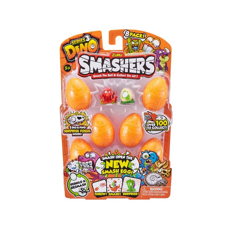 Smashers Pack Por 3 Dino Huevo Sorpresa Zuru