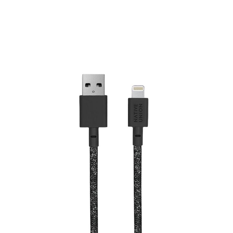 Cable Trenzado Lightning Native Union de 1.2m - Negro Cosmos