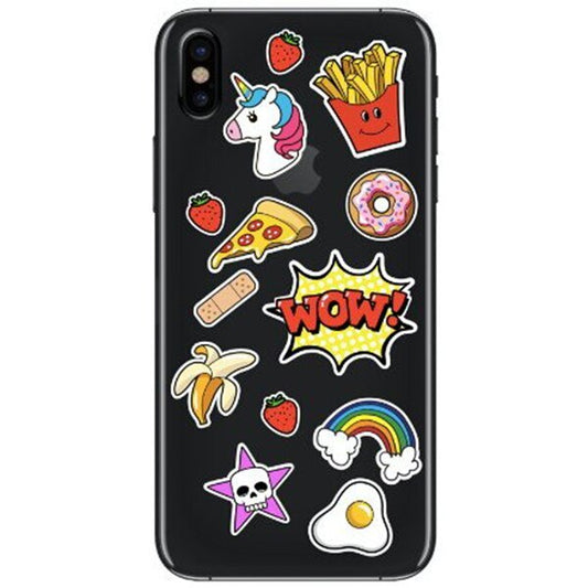CASE IPHONE X|XS PUFFY STICKERS WOW