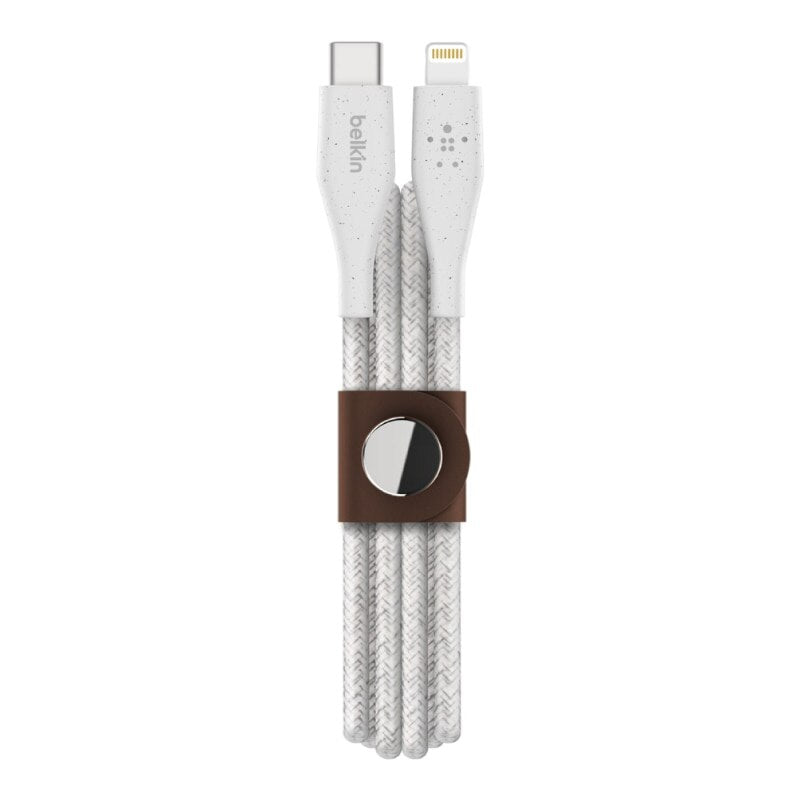 Cable Belkin USB-C a Lightning - 1.2M - DuraTek Plus Carga Rápida - Blanco