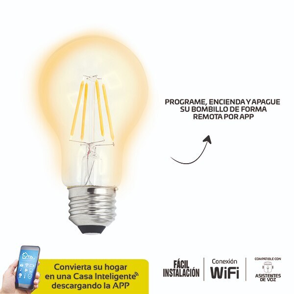 Bombillo Inteligente WiFi Luz Calido 5W