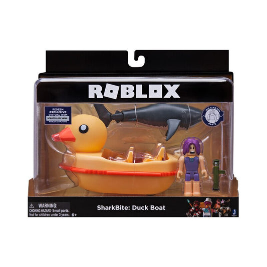 Vehiculo Roblox Celebrity Bote Pato Con Figura Y Tiburón