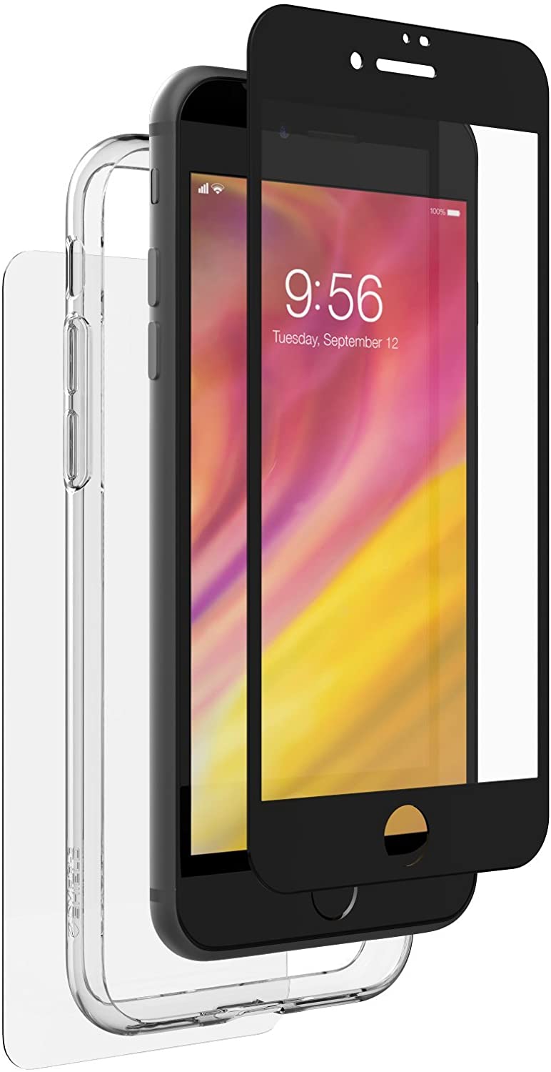 Carcasa Protectora ZAGG Invisibleshield Glass+ 360 Para iPhone 8 -  Negro