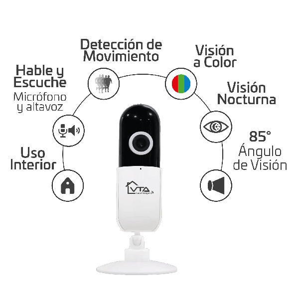 Cámara Inteligente Fija Exterior Dia/Noche WiFi 1080P