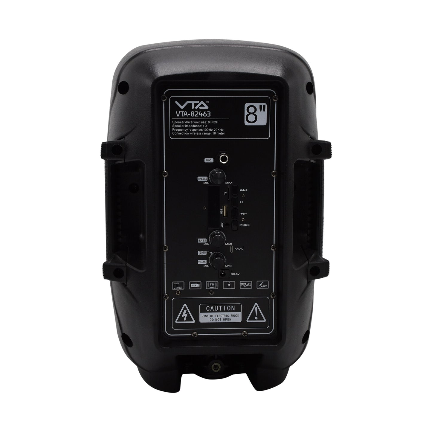 Parlante VTA recargable Bluetooth 30w + Tripode - Negro