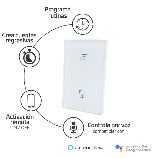 Interruptor Inteligente Doble para casa