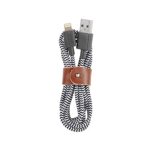Cable Trenzado Native Union Lightning de 1.2m - Negro/Blanco