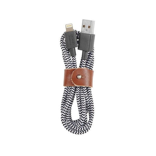 Cable Trenzado Native Union Lightning de 1.2m - Negro/Blanco