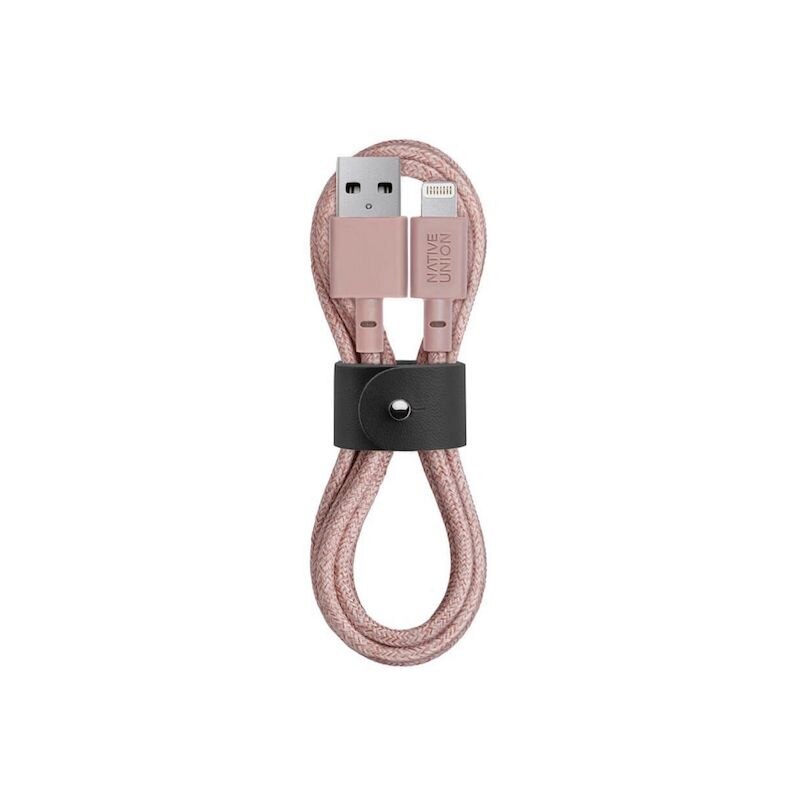 Native Union Cable Trenzado Belt Lightning 1.2m - Rosa