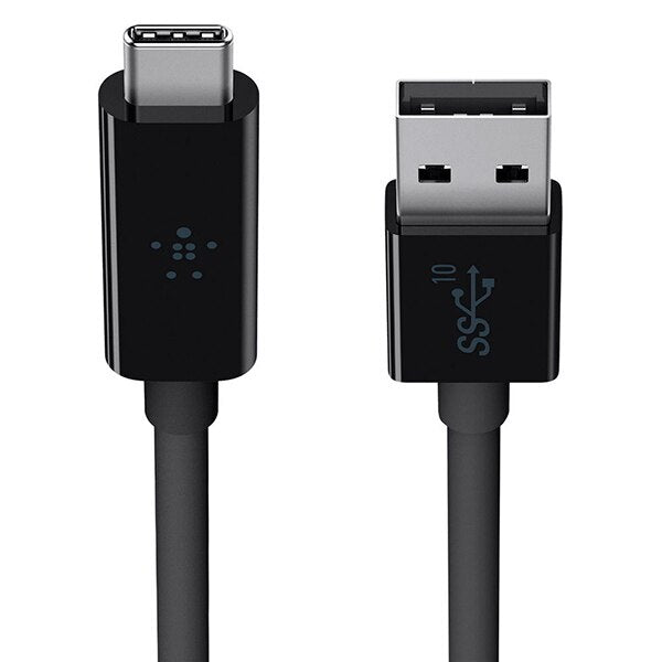 Cable Belkin USB-A a USC-C - 1 M - Súper Speed 3.1 Tranferecia Hasta 10 Gbps - Negro