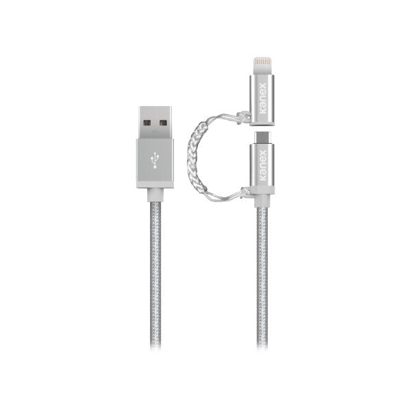 Cable Duo MicroUsb / Lightning Kanex Premium Silver