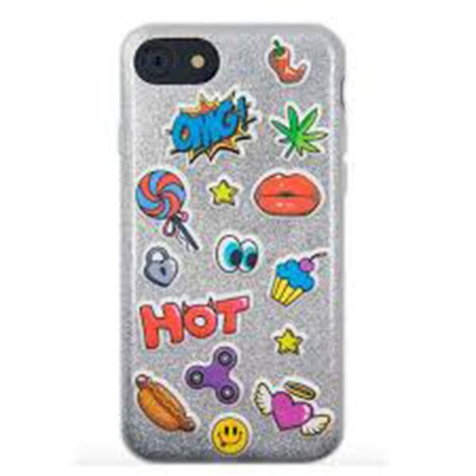 Case Puffy Stickers iPhone 6, 6s, 7 y 8 Omg