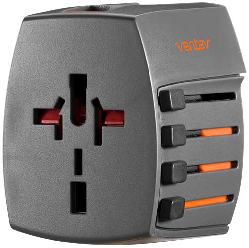 Cargador Ventev Hub 300 2.4A - Negro/Naranja