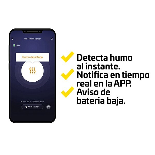 Alarma Inteligente Detector de Humo WiFi