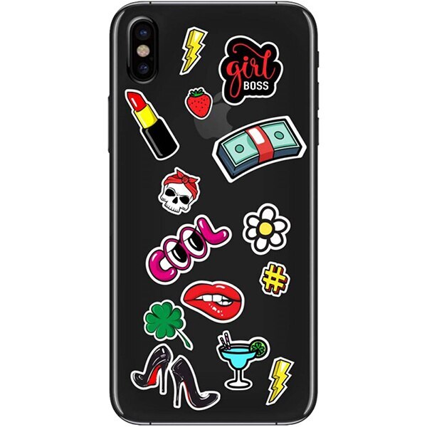 CASE IPHONE X|XS PUFFY STICKERS COOL