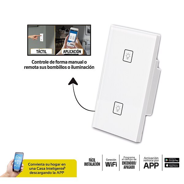 Interruptor Inteligente Doble para casa