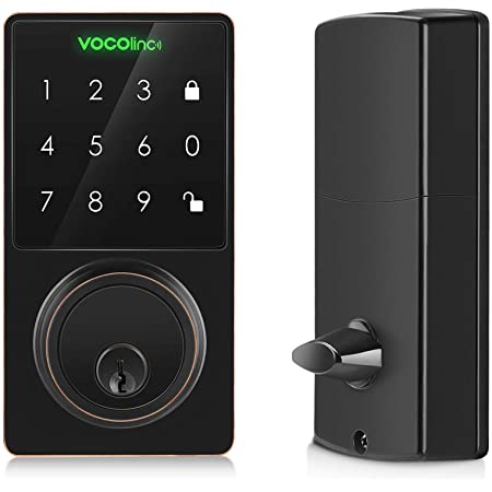 Seguro Vocolinc Smart Door Lock Touchscreen Homekit  Negro