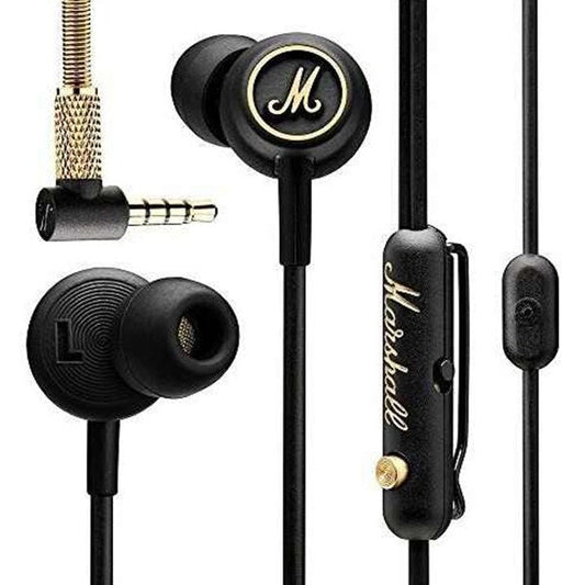 AUDÍFONOS MARSHALL MODE EQ/IN EAR CABLE 3.5MM - BLACK&BRASS