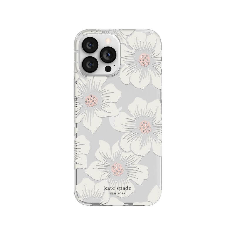 Case KATE SPADE NY Para iPhone 13 Pro Max- Hollyhock Floral/Clear