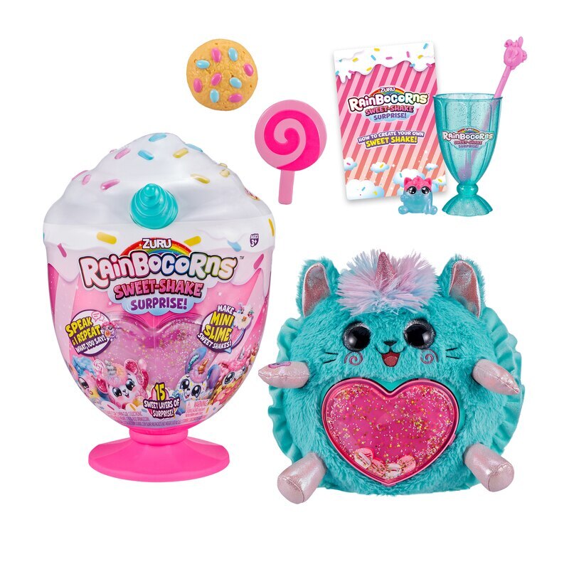 Peluche Rainbocorn Electrónico Sorpresa Línea Sweet Shake