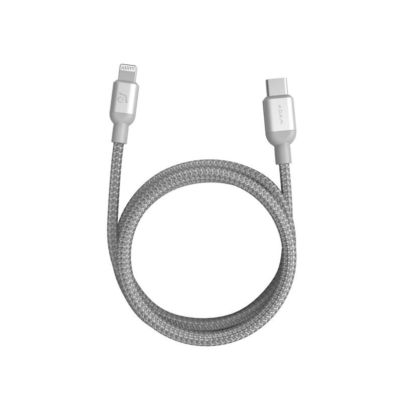 Cable Adam Elements PeAk II C120B USB-C a Lightning de 120cm - Plata